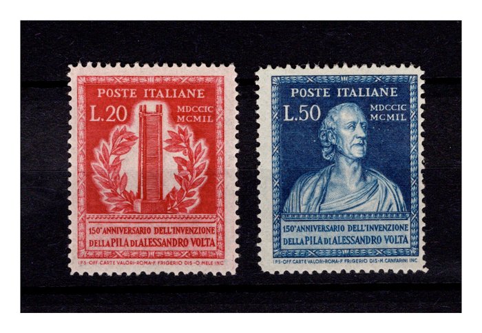 Den Italienske Republik 1949/1949 - hvælving uden vandmærke MNH certifikat - Sassone 611a-612a