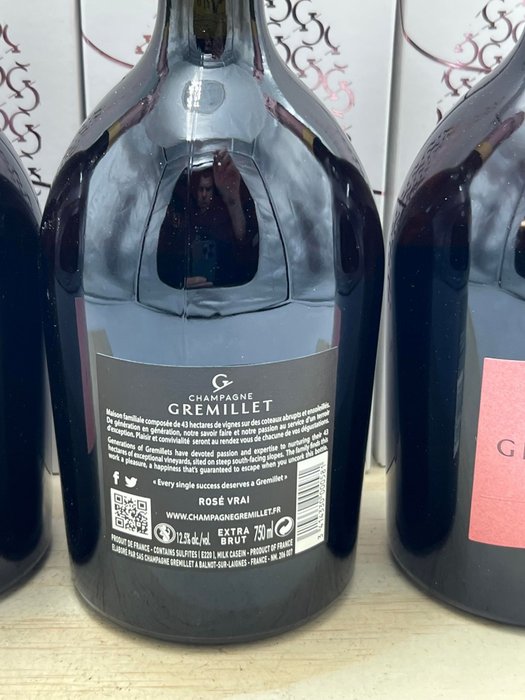 Gremillet, Extra Brut "Vrai" - Champagne Rosé - 3 Flasker (0,75 L)