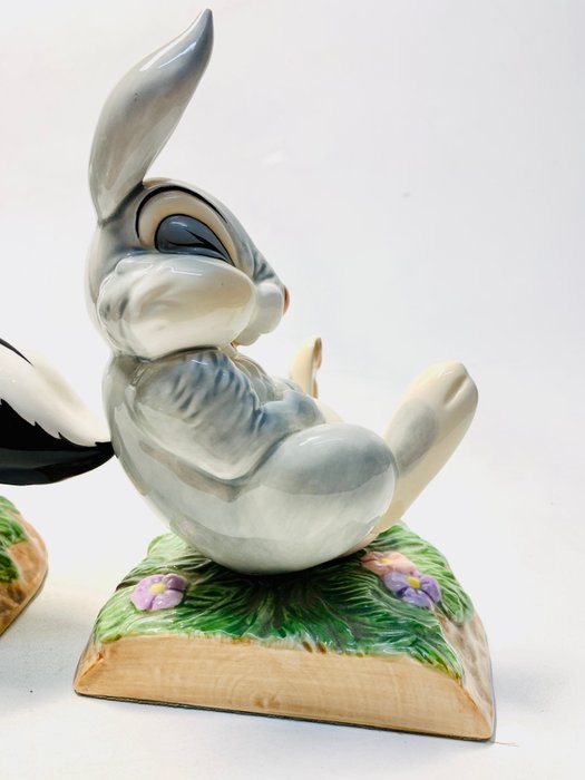 Schmid - Disney - Bogstøtter (2) - Porcelæn - Blomst og Dumper