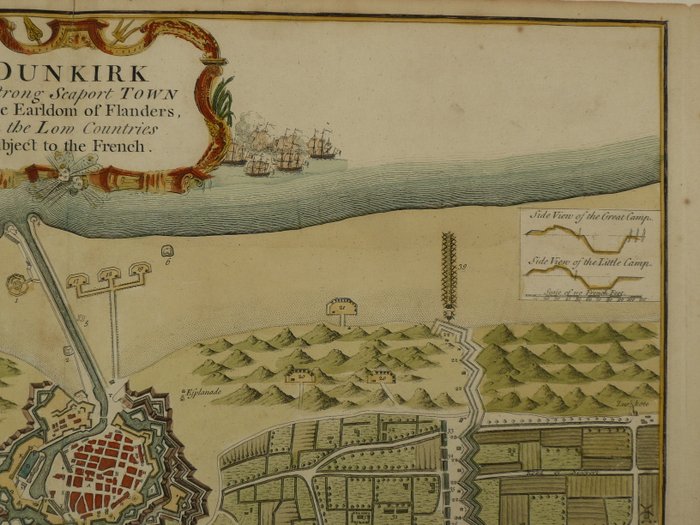 Frankrig - Dunkerque / Duinkerke; N. Tindal - Dunkirk a strong seaport town (...) - 1721-1750