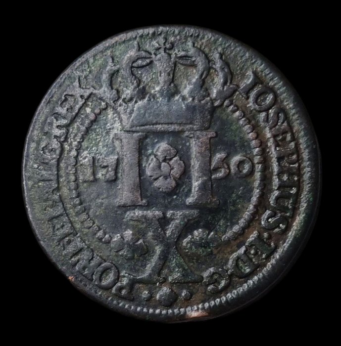 Azores, Portugal. D. José I (1750-1777). X Reis 1750 - Pecunia Insulana - Escassa  (Ingen mindstepris)