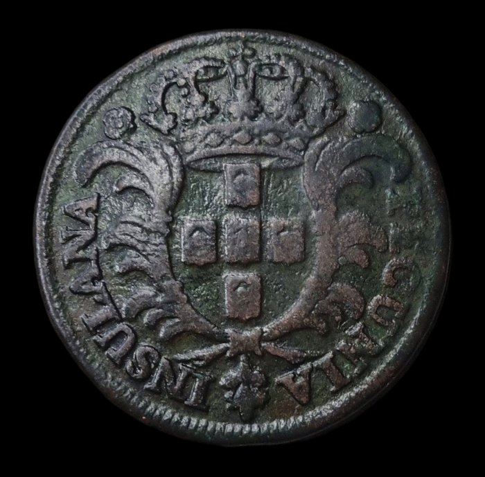 Azores, Portugal. D. José I (1750-1777). X Reis 1750 - Pecunia Insulana - Escassa  (Ingen mindstepris)