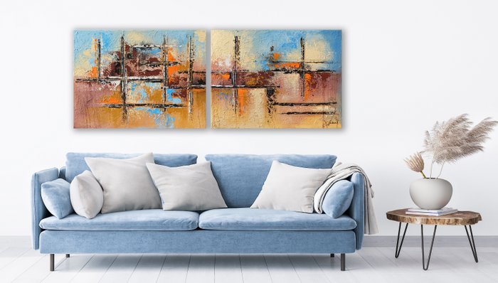 Monika Spiewak - Abstract  - XXL -  on Frame - Ready to Hang