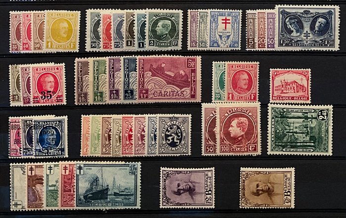 Belgien 1865/1932 - Udvalg af serier og frimærker - POSTFRIS - ex OBP 26/374C