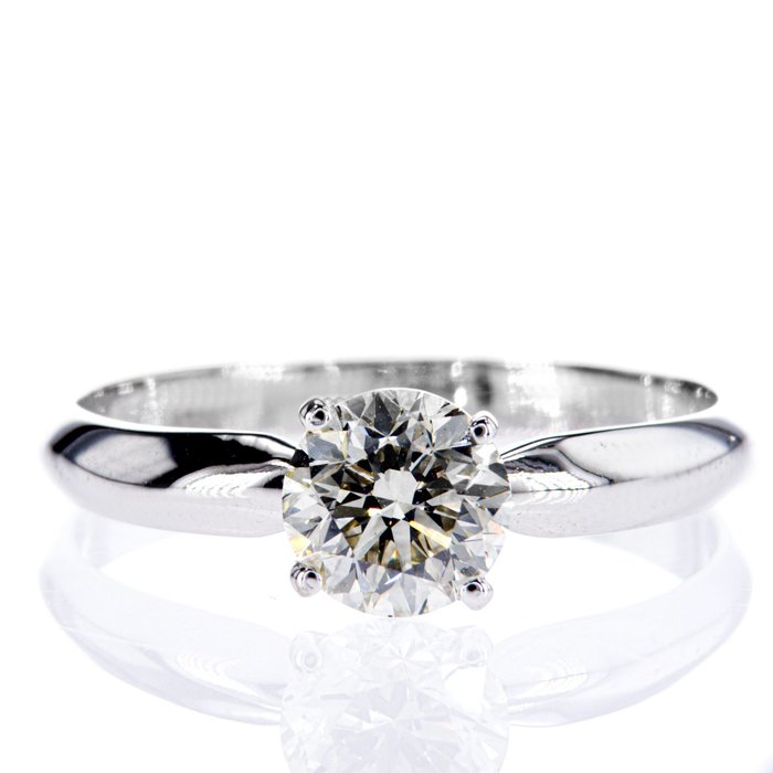 Ingen mindstepris - Ring - 14 karat Hvidguld -  1.15ct. tw. Diamant (Natur)