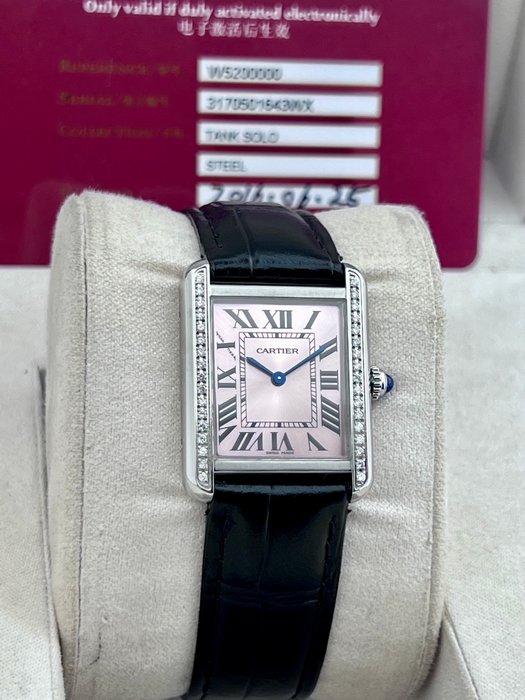 Cartier - Tank Solo Pink Diamonds - 3170 - Kvinder - 2011-nu