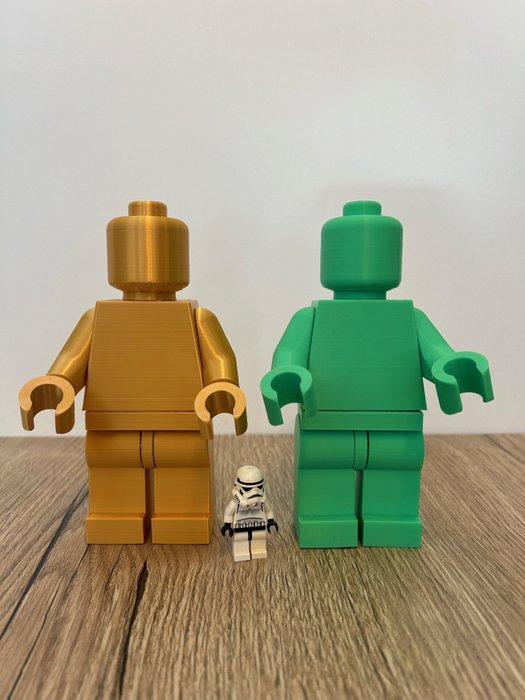 Fait maison - Réplique de Minifigures LEGO - Grand Modèle (165 cm) - Or et Vert - Frankrig