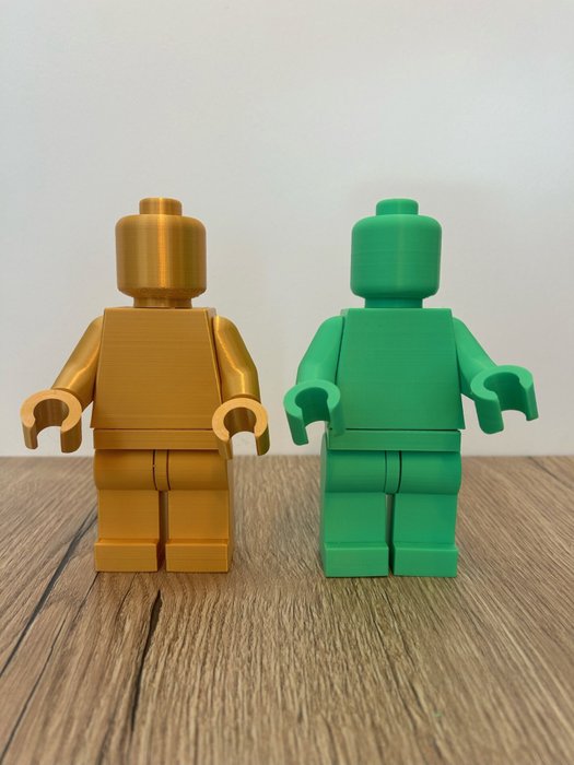 Fait maison - Réplique de Minifigures LEGO - Grand Modèle (165 cm) - Or et Vert - Frankrig