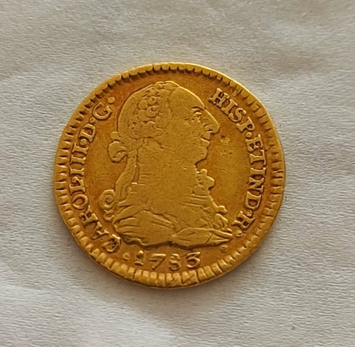 Spanien. Carlos III (1759-1788). Escudo 1783 Popayán SF