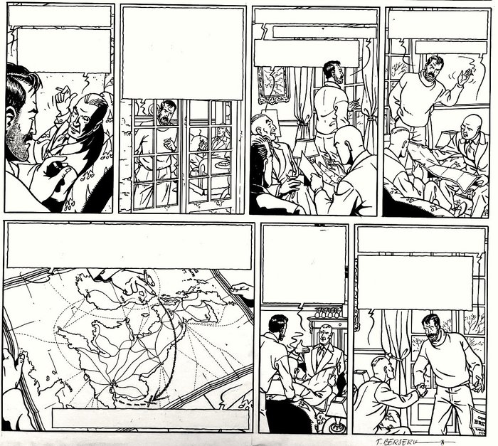 Berserik, Teun - 1 Original page - Blake  Mortimer - Le dernier Espadon / De laatste Zwaardvis