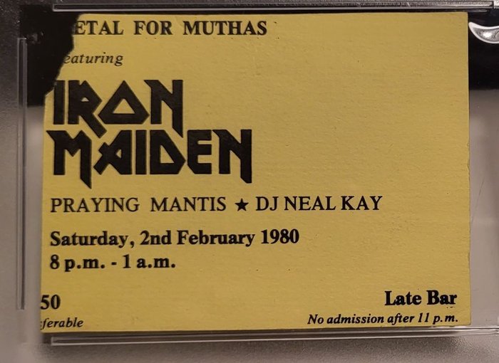 Iron Maiden - Concert ticket - 1980