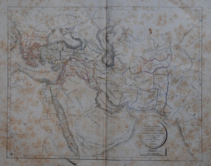 Asien - Centralasien Saudi-Arabien Iran; Selves fils - Carte des Pays () Assyriens les Mèdes les Perses et les Macédoniens - 1821-1850