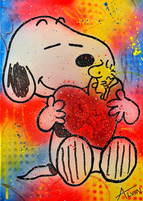 Alvin Silvrants (1979) - Snoopy and Woodstock - Love