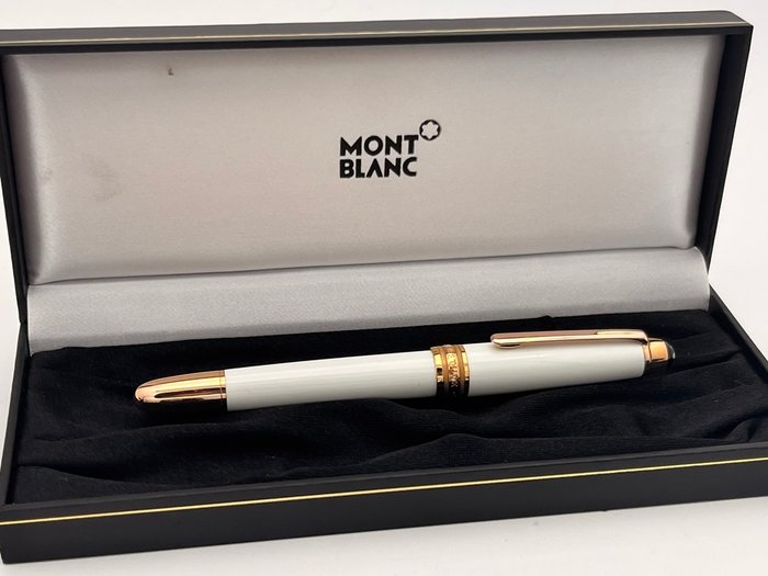 Montblanc - Montblanc Meisterstück Solitaire white - Red Gold 18K Feder - Fyldepen