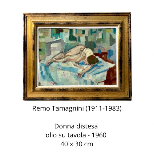 Remo Tamagnini (1911-1983) - Ritratto di donna distesa