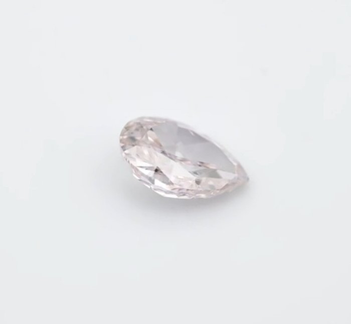 1 pcs Diamant  (Naturfarvet)  - 0.19 ct - Pære - Fancy light Brun, Lyserød - SI1 - Gemological Institute of America (GIA)