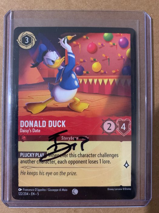 Ravensburger Disney Lorcana - 2 Card - Francesco D’Ippolito e Denny Minonne Authors Signed - Donald Duck EN-5 + RIPARARE IT-3 NM NO RESERVE PRICE