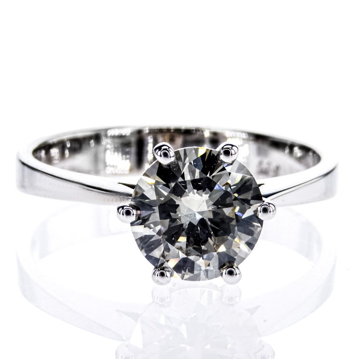 Ingen mindstepris - Forlovelsesring - 14 karat Hvidguld -  1.54ct. tw. Diamant (Natur)