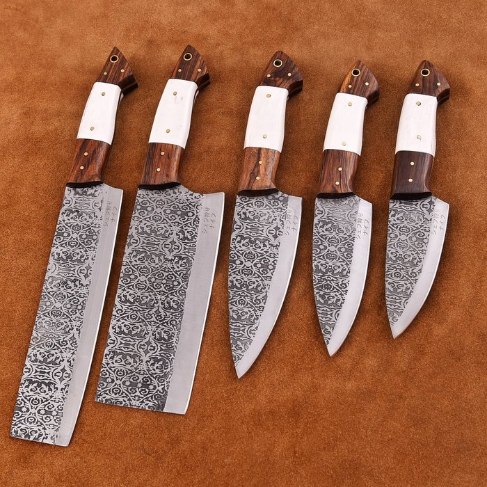 Køkkenkniv - Chef's knife - Højkvalitets stål, træ og harpiks - Japan