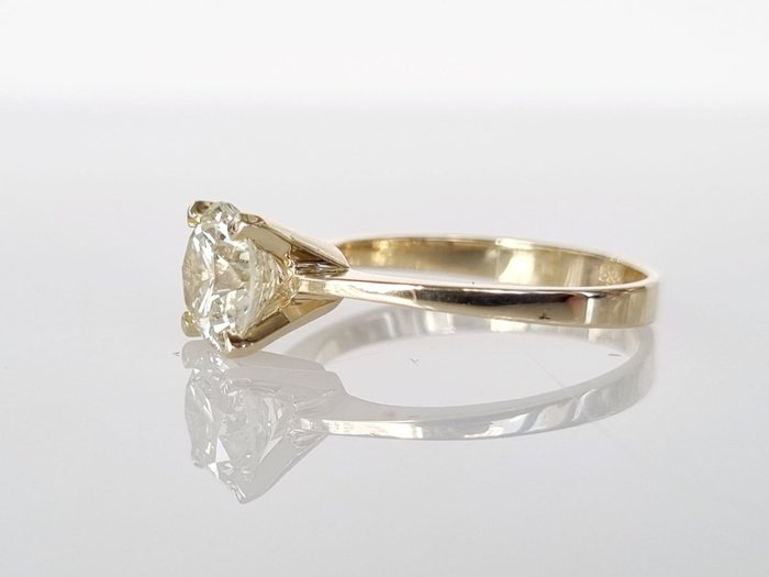 Forlovelsesring - 14 karat Gulguld Diamant (Natur)