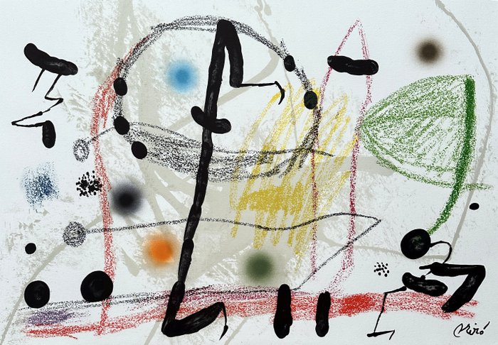 Joan Miro (1893-1983) - Composition surréaliste