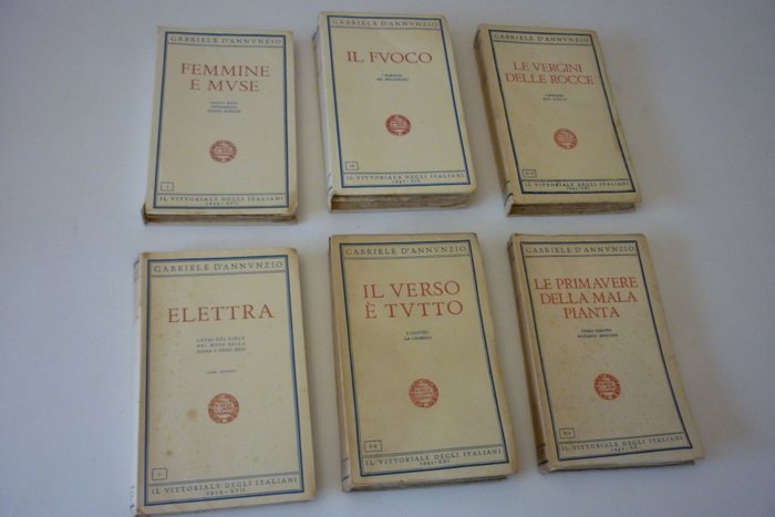 Gabriele D'Annunzio - Lot with 6 books - 1939-1943