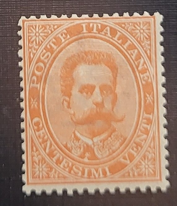 Italien Kongerige  - 1879 King Umberto I 20 cents mnh n39 originalt tyggegummi intakt smuk centrering signeret