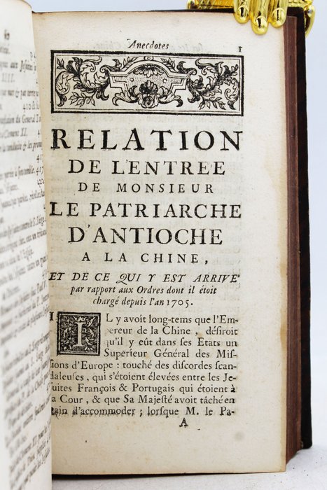 Collectif - Anecdotes sur l'état de la religion dans la Chine - 1733-1735