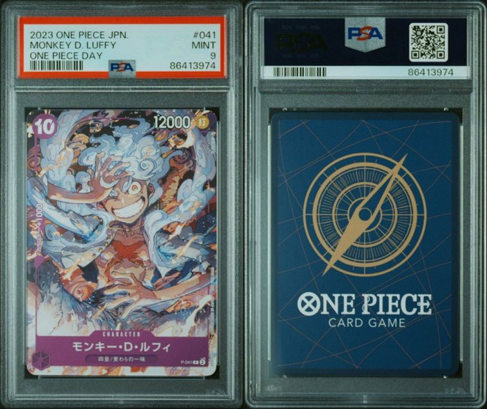 One Piece - 1 Graded card - One Piece - Luffy - PSA 9