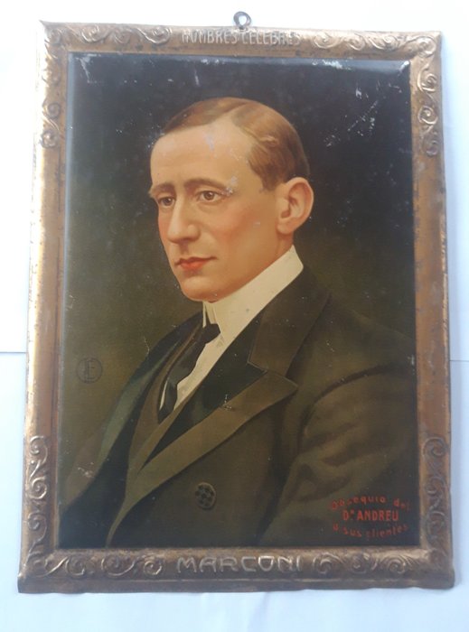 Reklameplakat - Guglielmo Marconi - Tin