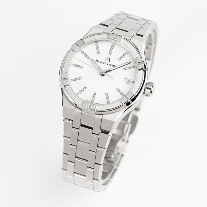 Maurice Lacroix - AI1106-SS002-150-1 - Kvinder - White Diamond Aikon Watch - Splinterny