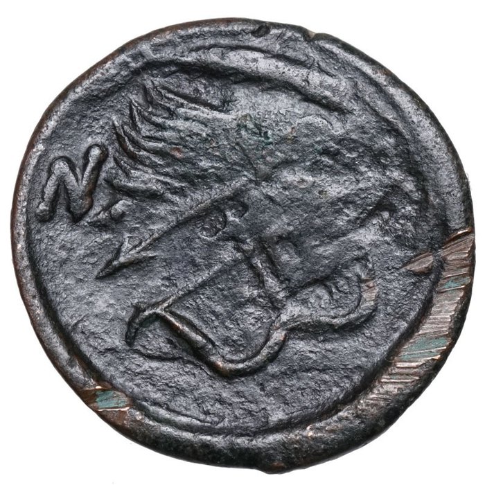 Cimmerian Bosporus. Æ (~250 BCE) PAN, Bogen, Stern