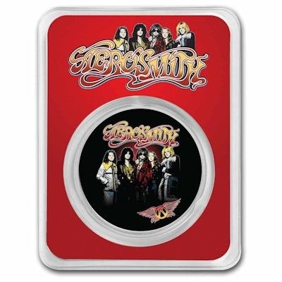 Niue. 2 Dollars 2023 Aerosmith 50th Anniversary - Color Blister, 1 Oz (.999)  (Ingen mindstepris)