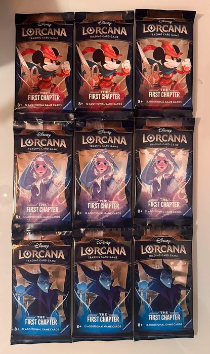 Disney - 9 Booster pack - Lorcana - FIRST CHAPTER