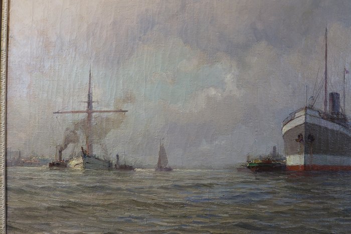 Gerard Wiegman (1875-1964) - Haven in  Vlaardingen