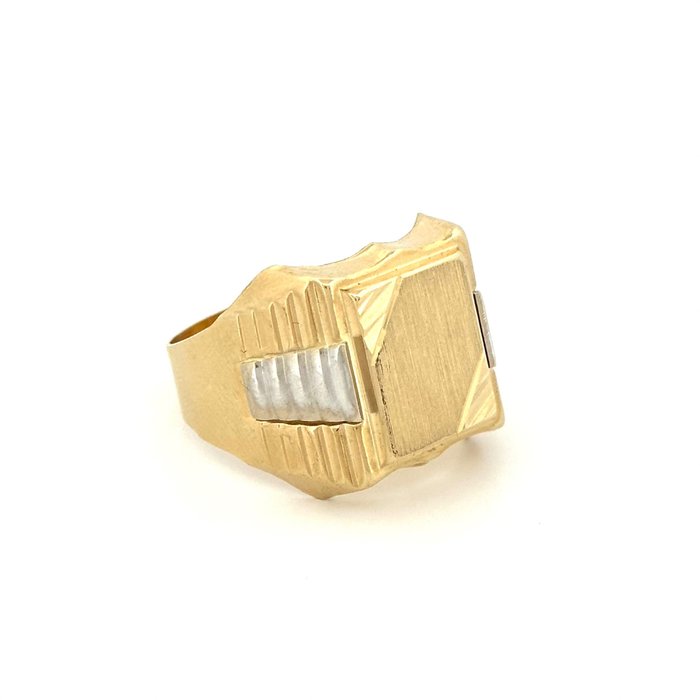 Handmade - Ring - Anello - 7 g - 18 kraat Gulguld, Hvidguld