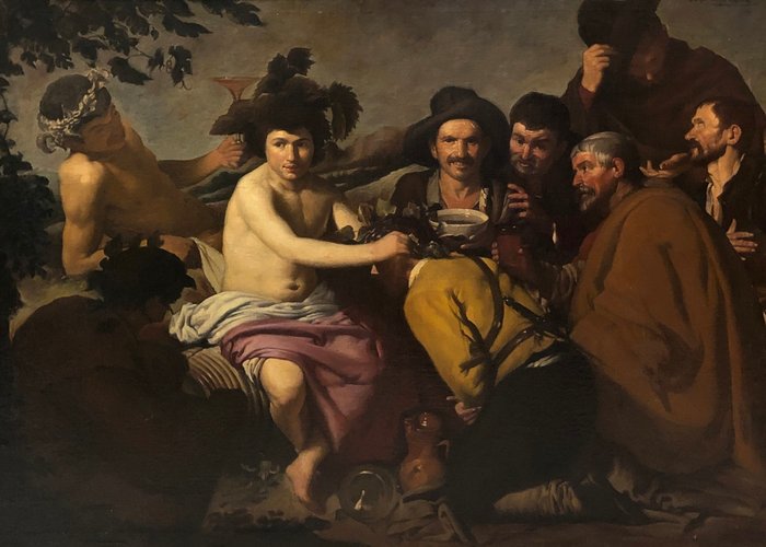 Diego Velázquez (1599-1660) After - Le triomphe de Bacchus