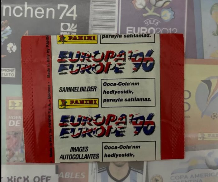 Panini - Uefa Europe 96 - Coca Cola Turkish red version - RARE - 1 Pack