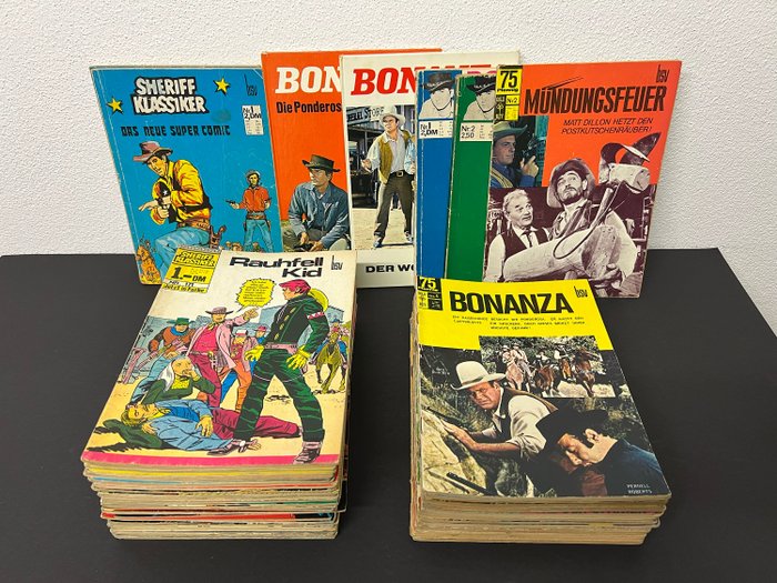 Western Sammel - und Lesepaket 60er/70er Jahre (66) - Bonanza (24) - Mündungsfeuer 2 (1) - Sheriff Klassiker (41) - 66 Comic - Første udgave