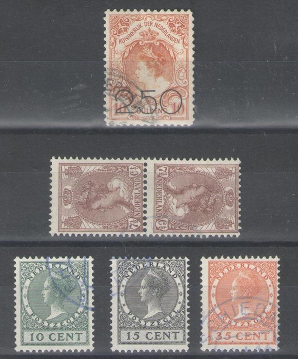 Holland 1920/1924 - Gentryk, Rydning og Udstillingsfrimærker - NVPH 61b, 104, 136/138