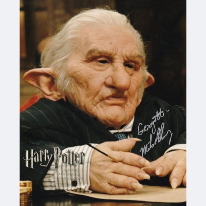 Harry Potter - Signed by Michael Henbury (Gringotts Goblin)