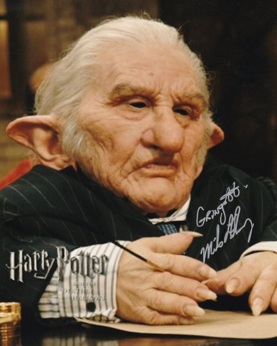 Harry Potter - Signed by Michael Henbury (Gringotts Goblin)