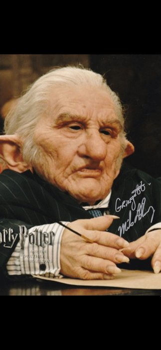 Harry Potter - Signed by Michael Henbury (Gringotts Goblin)