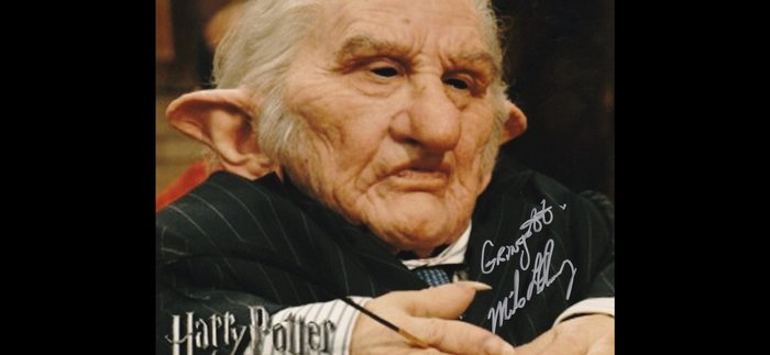 Harry Potter - Signed by Michael Henbury (Gringotts Goblin)