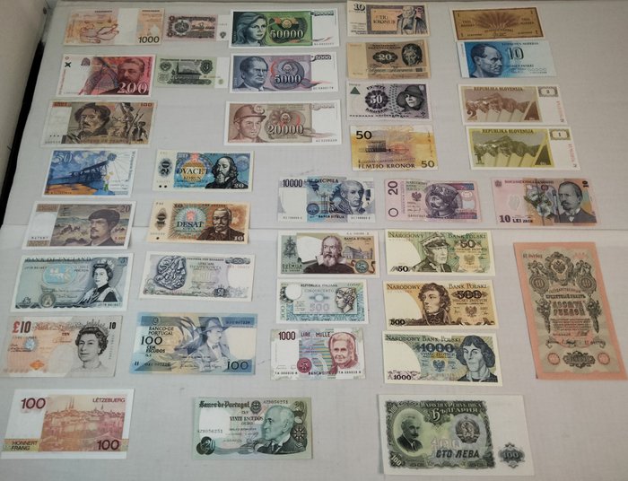 Verden. - 36 banknotes - various dates  (Ingen mindstepris)