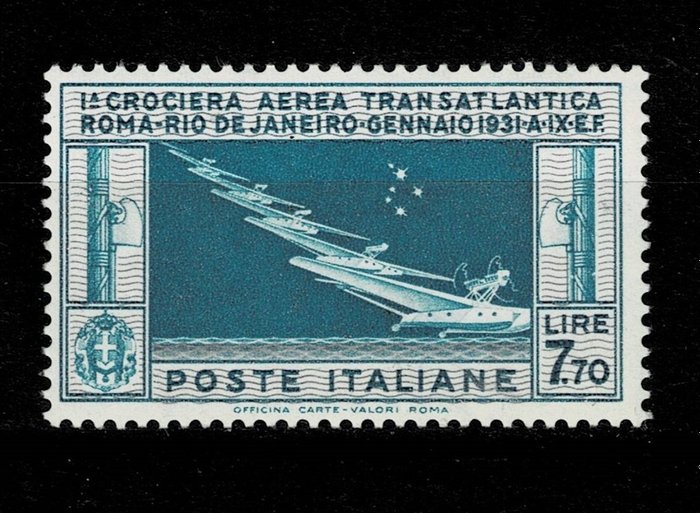 Italien Kongerige 1930 - 770 lyseblå transatlantisk krydstogt af General Balbo Mnh