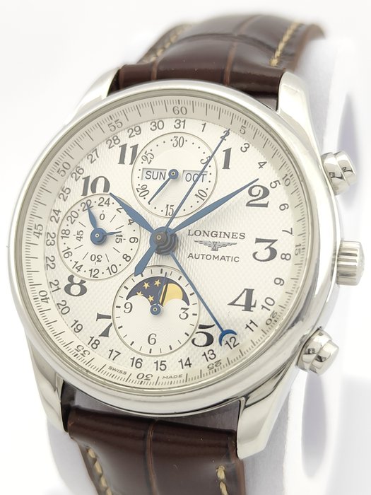 Longines - Master Collection - Moonphase Triple Date Auto-Chrono - Mænd - 2020+