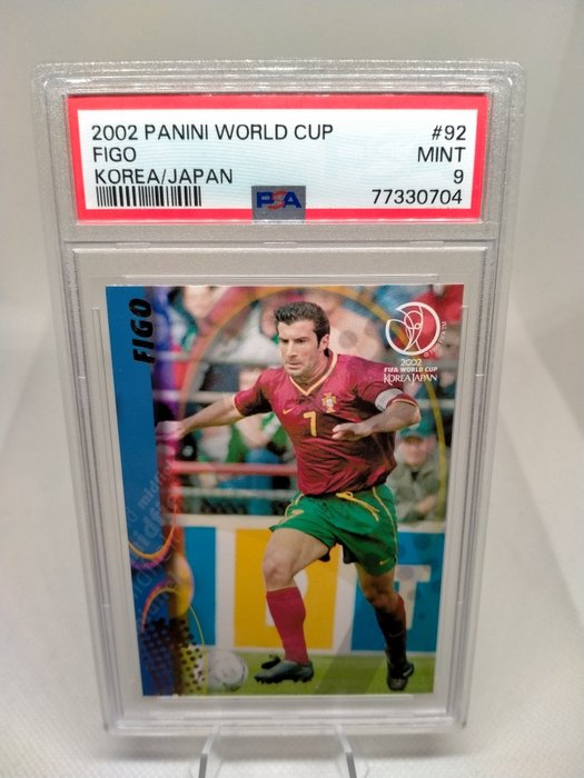 2002 - Panini - World Cup Korea/Japan Exclusive - Figo - #92 - 1 Graded card - PSA 9