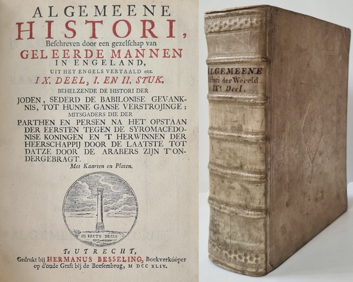 [Kornelis Westerbaen] - Algemeene historie behelzende de geschiedenissen der Joden mitsgaders die der Parthen en Persen - 1744