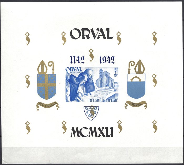 Belgien 1942 - Samling af ORVAL blokke fra 1941 - I perfekt stand - ** og * - Se beskrivelse